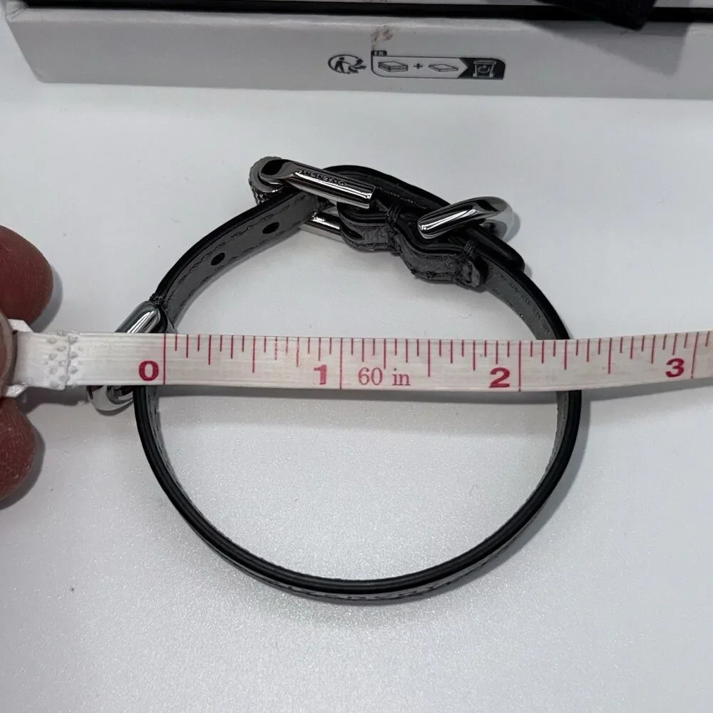 Women’s Givenchy Leather Bracelet Voyou Silvery Grey. Never Worn! Box Included!